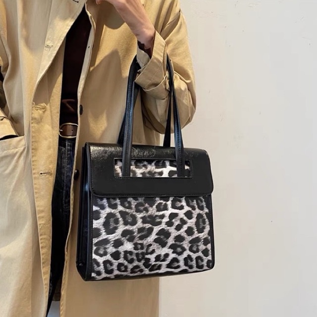 Túi Tote Họa Tiết Da Báo Sang Chảnh Đi Làm, Đi Chơi Vừa Ipad | TX18 | Túi Đeo Vai Da Báo Cá Tính, Phong Cách Dễ Phối Đồ
