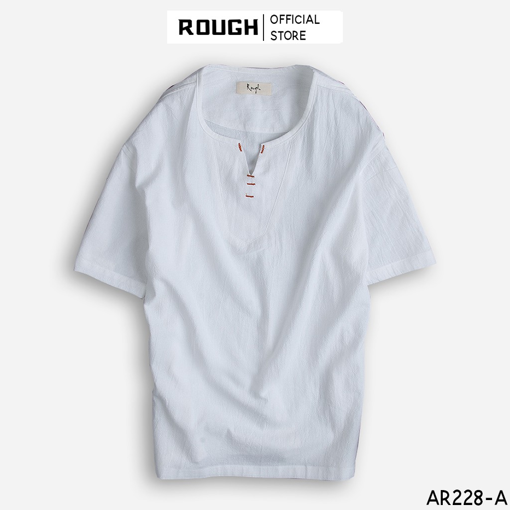 Áo Nam Cộc Tay Cổ V Vải Đũi ( Linen ) Rough Cao Cấp | BigBuy360 - bigbuy360.vn