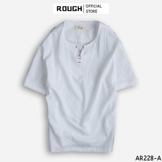 Áo nam cộc tay vải linen Rough