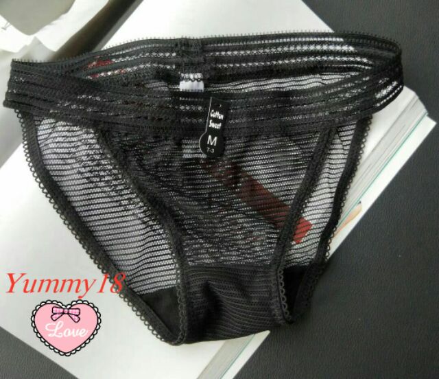 Quần chip ren lưới cạp to dáng sexy T3