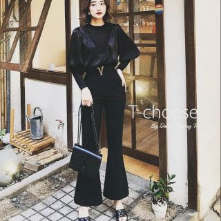 Ống loe công sở_ cạp v
