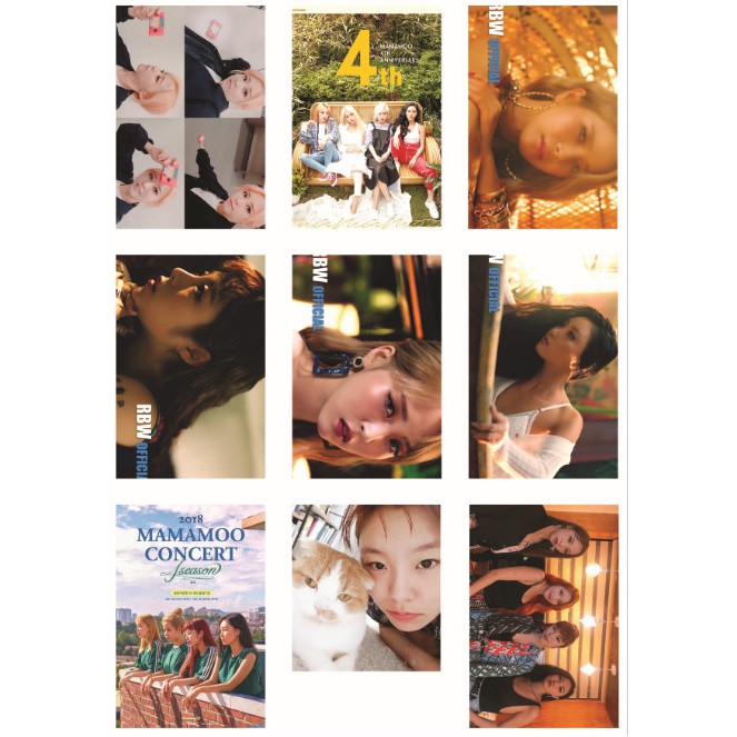 Lomo card ảnh nhóm MAMAMOO update Twitter Full 63 ảnh