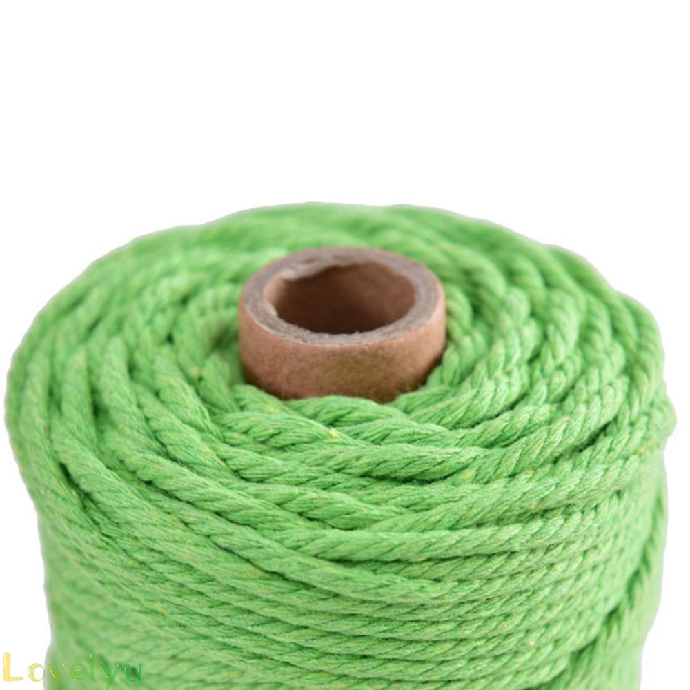 Rope Supply Cotton 100M 3mm Cord Hemp Making String Single Pipping Macrame Home 100m Woven 3mm*100m Coloured Rope