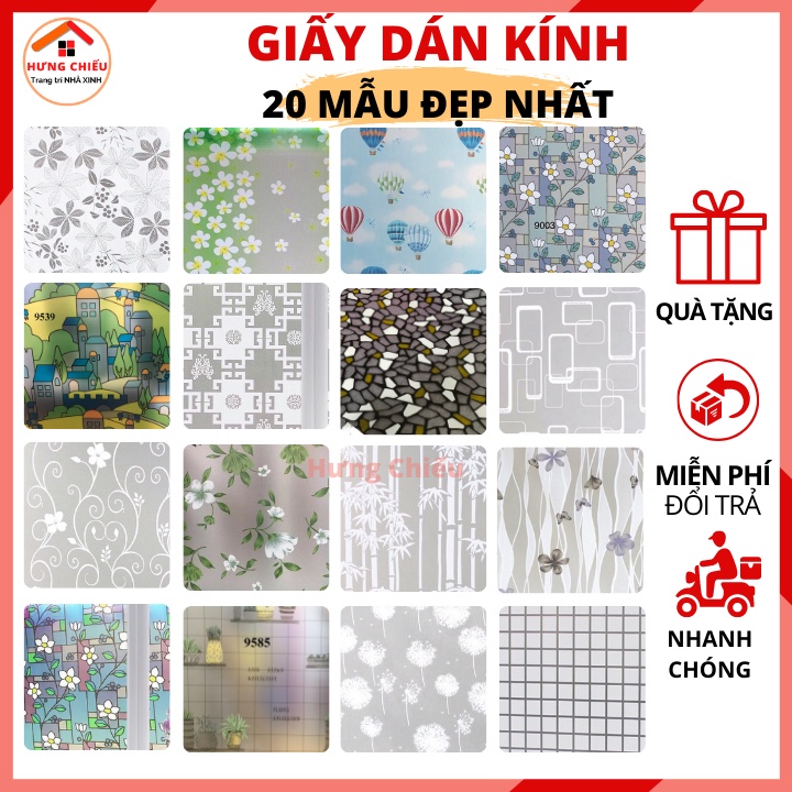 Giấy dán kính chống nhìn trộm, decal dán kính mờ cửa sổ, miếng gián kính chống nắng 90x50cm Hưng Chiếu