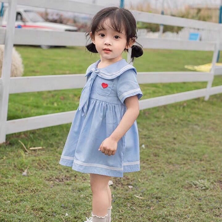 Đầm công chúa phong cách phương Tây thời trang mùa hè cho bé gái