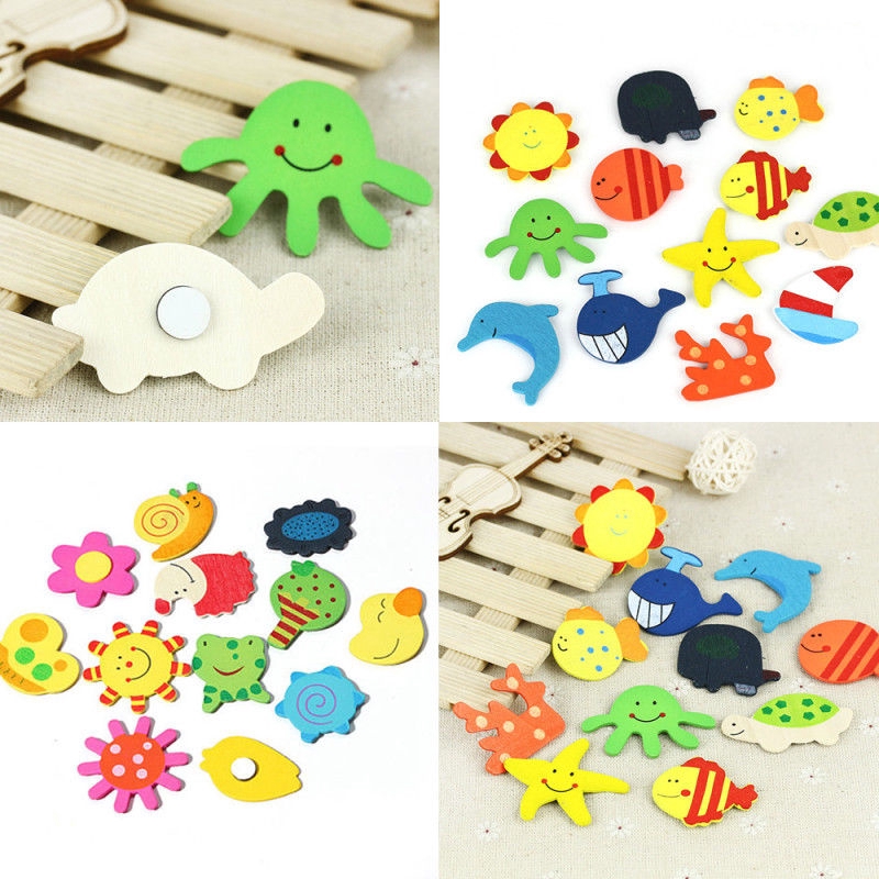 Bộ 12 nam châm gắn tủ lạnh họa tiết hoạt hình dễ thương