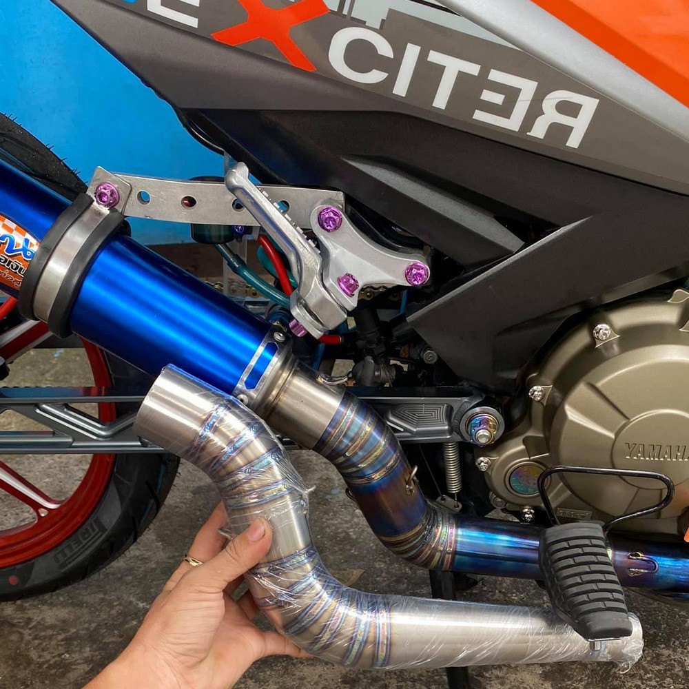 GÁC CHÂN SAU EXCITER 150 NHỎ GỌN PHONG CÁCH DRAG SỬ DỤNG CÁC LOẠI PÔ PHÔM CAO