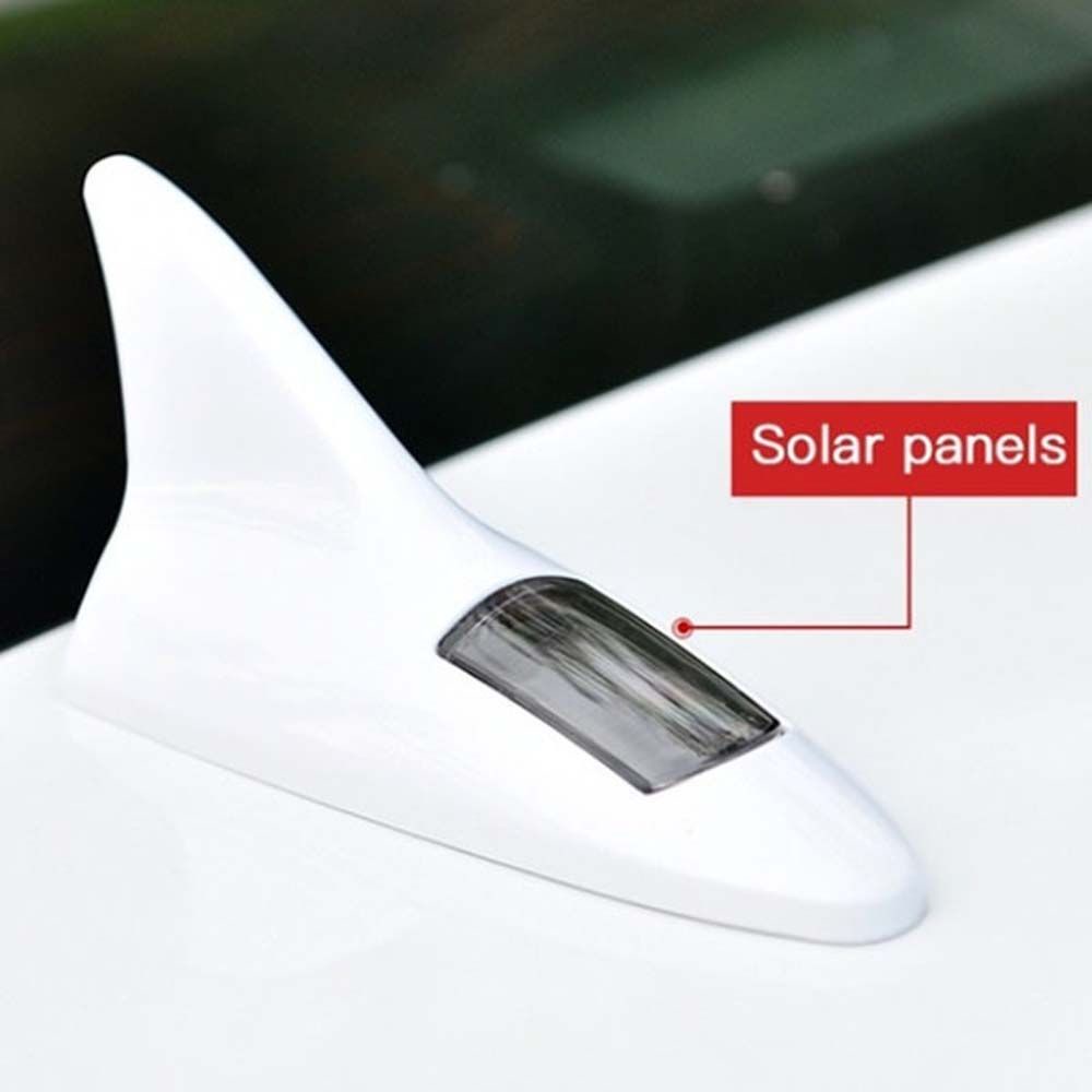 Anten vây cá mập có đèn LED cảnh báo an toàn trang trí xe hơi chống tĩnh điện sử dụng năng lượng mặt trời thông dụng