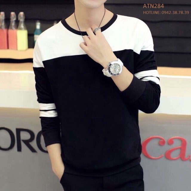 Áo thun nam dài tay Thu Đông phối thời trang - mịn đẹp - cá tính ATDT001 (9 mẫu) | BigBuy360 - bigbuy360.vn