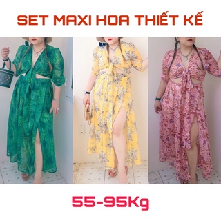 Bigsize Set maxi hoa thiết kế 55-95kg