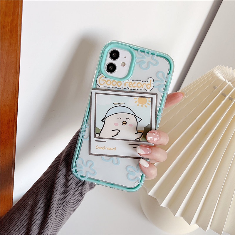 Ốp Điện Thoại Mềm Hình Cừu Xanh 3 Trong 1 Cho iphone 13 12 Mini Pro Max 6 6s 7 8 Plus XR XS Max 11 Pro Max