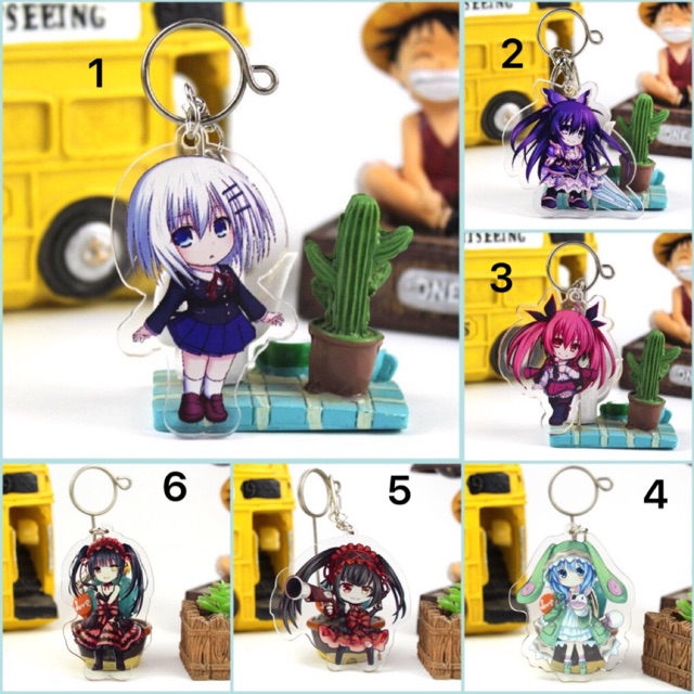 Móc khoá anime date a live , móc khoá mica trong kurumi