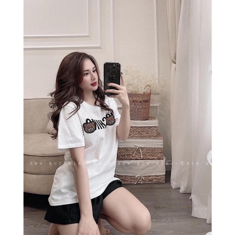 Áo thun tay lỡ cổ tròn form rộng unisex mochino