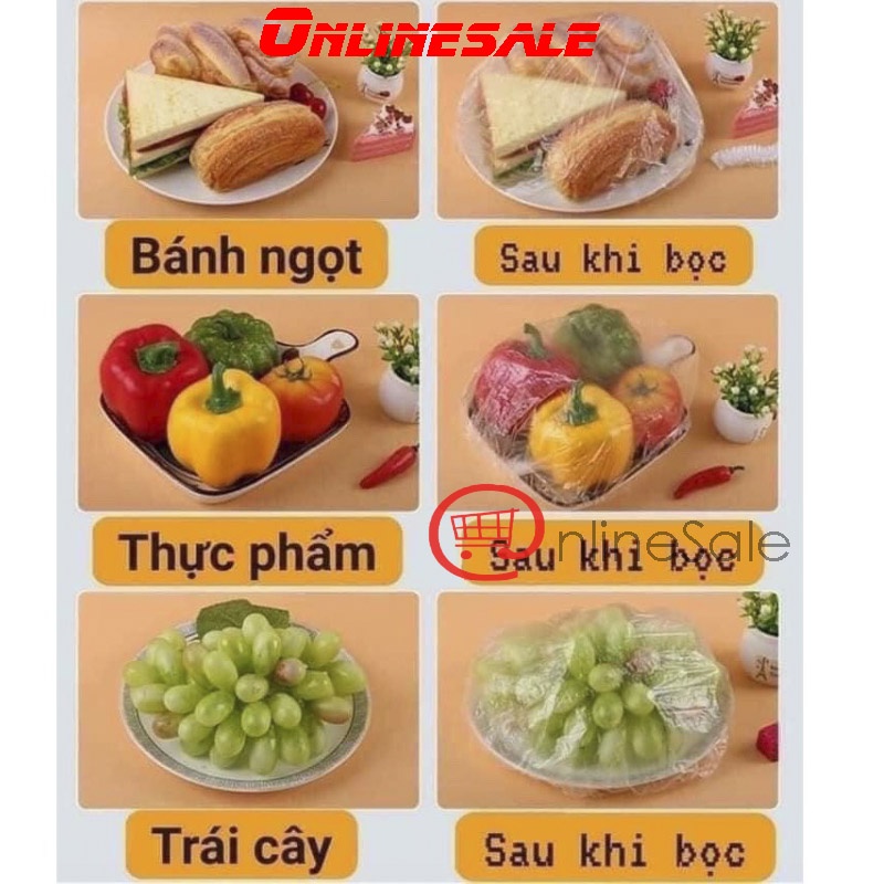 [100c ] Màng bọc thực phẩm co giãn tái sử dụng có chun bọc đồ ăn rất nhanh khắc phục nhược điểm của các màng bọc PE khác