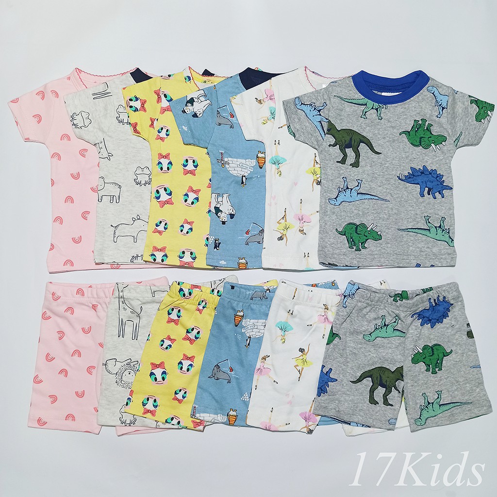 Đồ Bộ Cho Bé, Bộ Cộc Tay Cho Bé Trai Bé Gái Chất Cotton Cực Mát Nhiều Họa Tiết Đáng Yêu KIDS21002