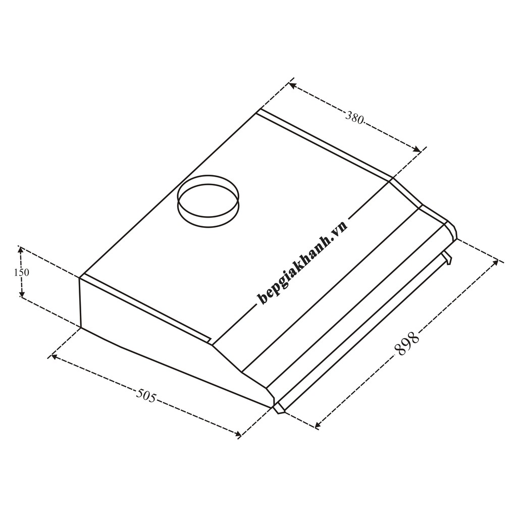 Máy hút mùi kiển cổ điển 90cm Torino FS 303 90 BL nhập khẩu Italy