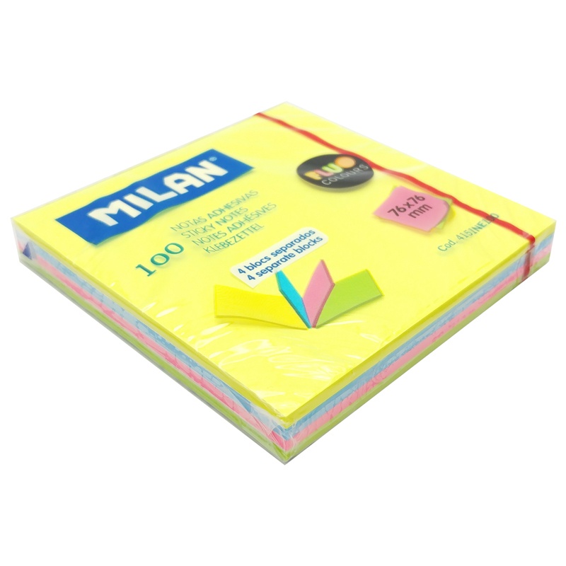 Giấy Note Milan Neon 4 Màu 100 Tờ 4151NE100