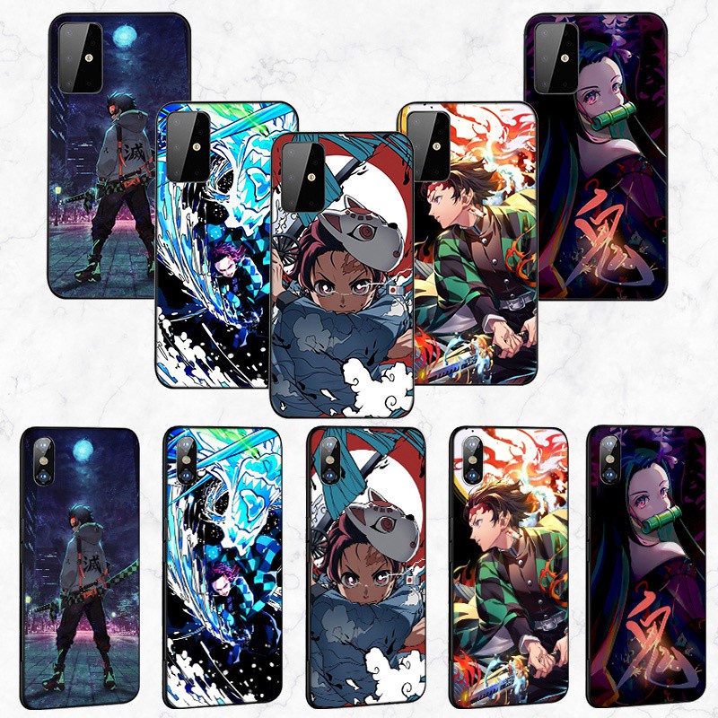 Samsung Galaxy S10 S9 S8 Plus S6 S7 Edge S10+ S9+ S8+ Soft Silicone Cover Phone Case Casing MD106 Demon Slayer Anime