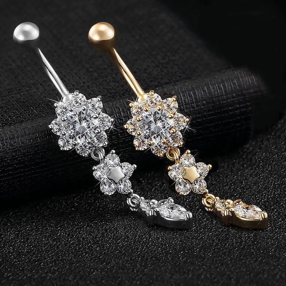 Nhẫn Rốn ESPO Hợp Thời Trang|Bông Tuyết Bụng Hoa Tuyết