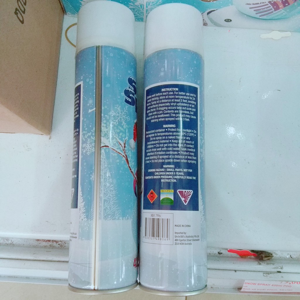 Bình Xịt Tuyết Không Tan 420ml Uncle Bills XB1796