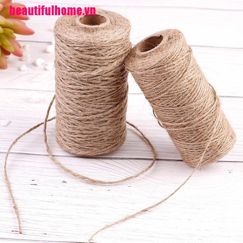 Cuộn Dây Thừng Khô Tự Nhiên 100m Dùng Để Trang Trí Thủ Công