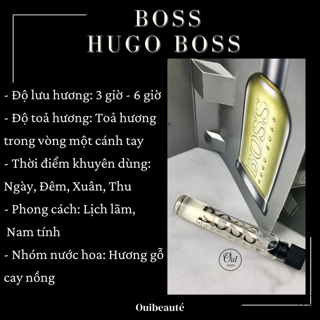 Nước hoa Boss Hugo Boss Bottled EDT, Nước hoa dành cho nam 1,5ml Ouibeaute | BigBuy360 - bigbuy360.vn