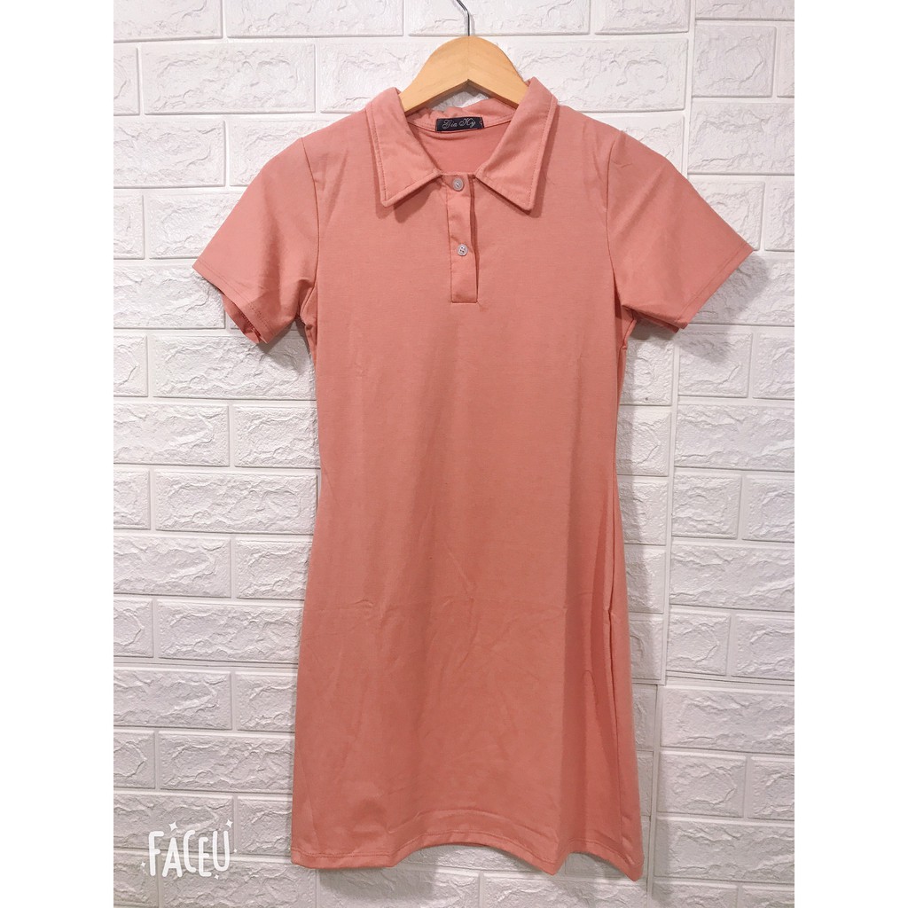 Đầm Thun Polo Ngắn Tay Có Cổ Phong Cách Hàn Quốc Thời Trang Cho Nữ ANN309 | BigBuy360 - bigbuy360.vn
