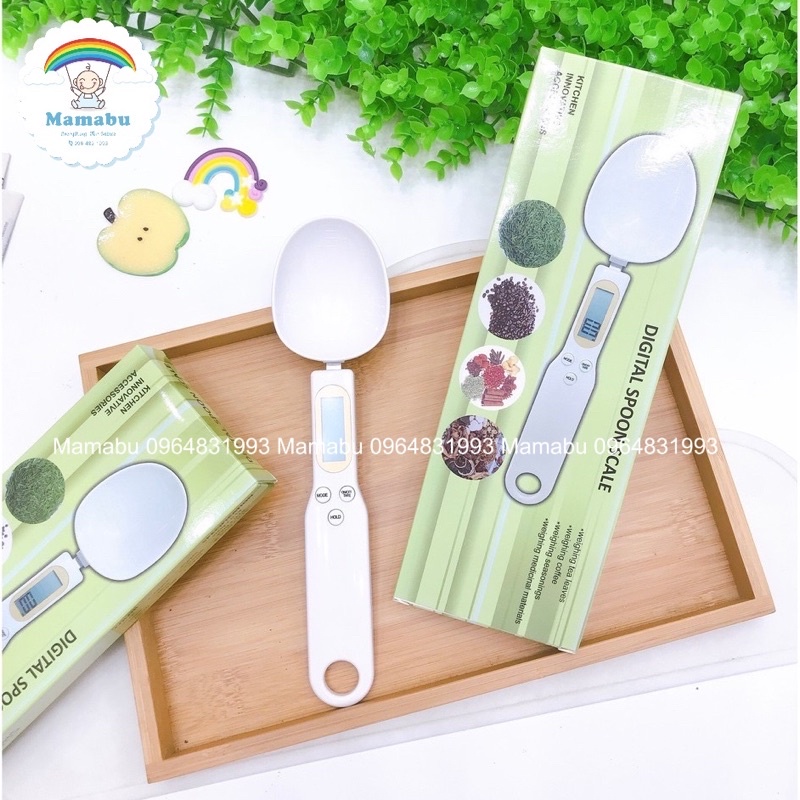 Thìa Cân Điện Tử Tiểu Ly Cân Đong Gia Vị Nguyên Liệu Làm Bánh Và Đồ Ăn Dặm Cho Bé Từ 0.1g Đến 500g Mamabu