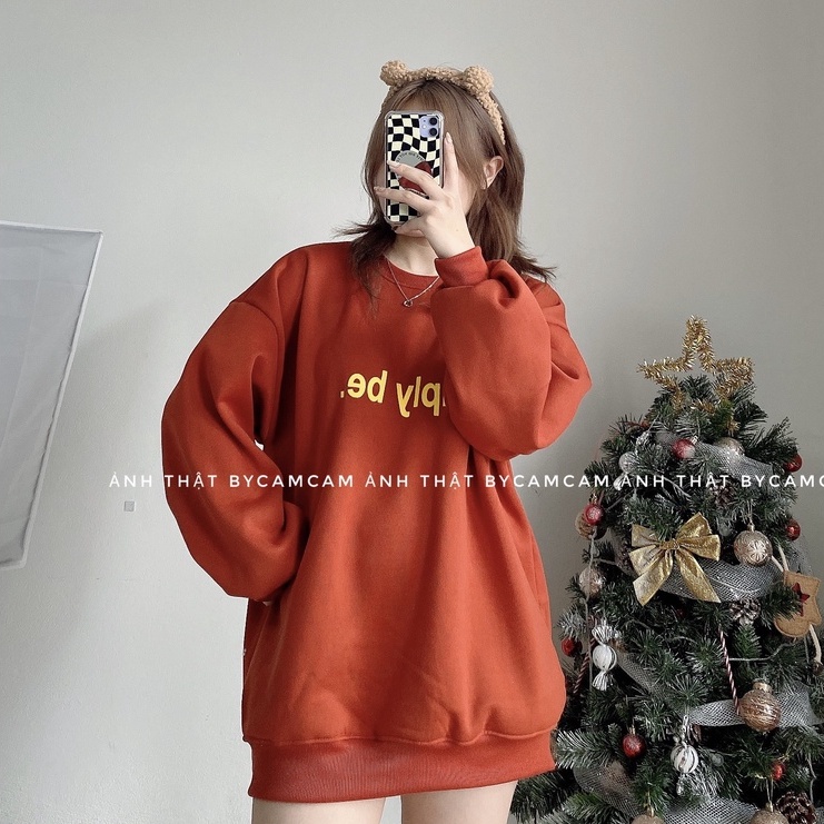 Áo Nỉ Form Rộng SWEATER 2 Màu Phong Cách Vintage 𝘽𝙮.𝘾𝙖𝙢𝙘𝙖𝙢