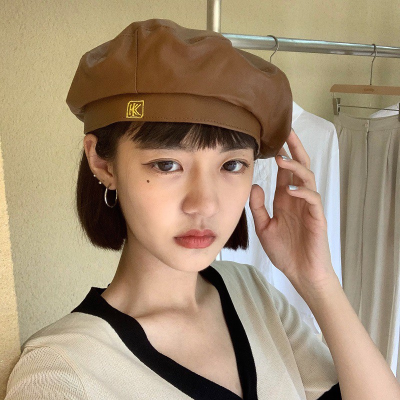 Mũ Beret Da Pu Phong Cách Thời Trang Hàn Quốc Dành Cho Nữ