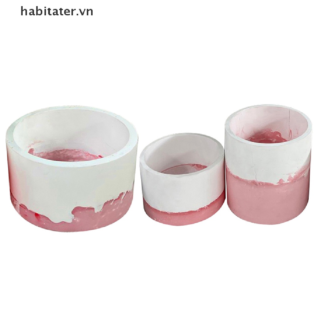 Khuôn Silicone Đổ Xi Măng Làm Chậu Cây Hình Tròn Tiện Dụng