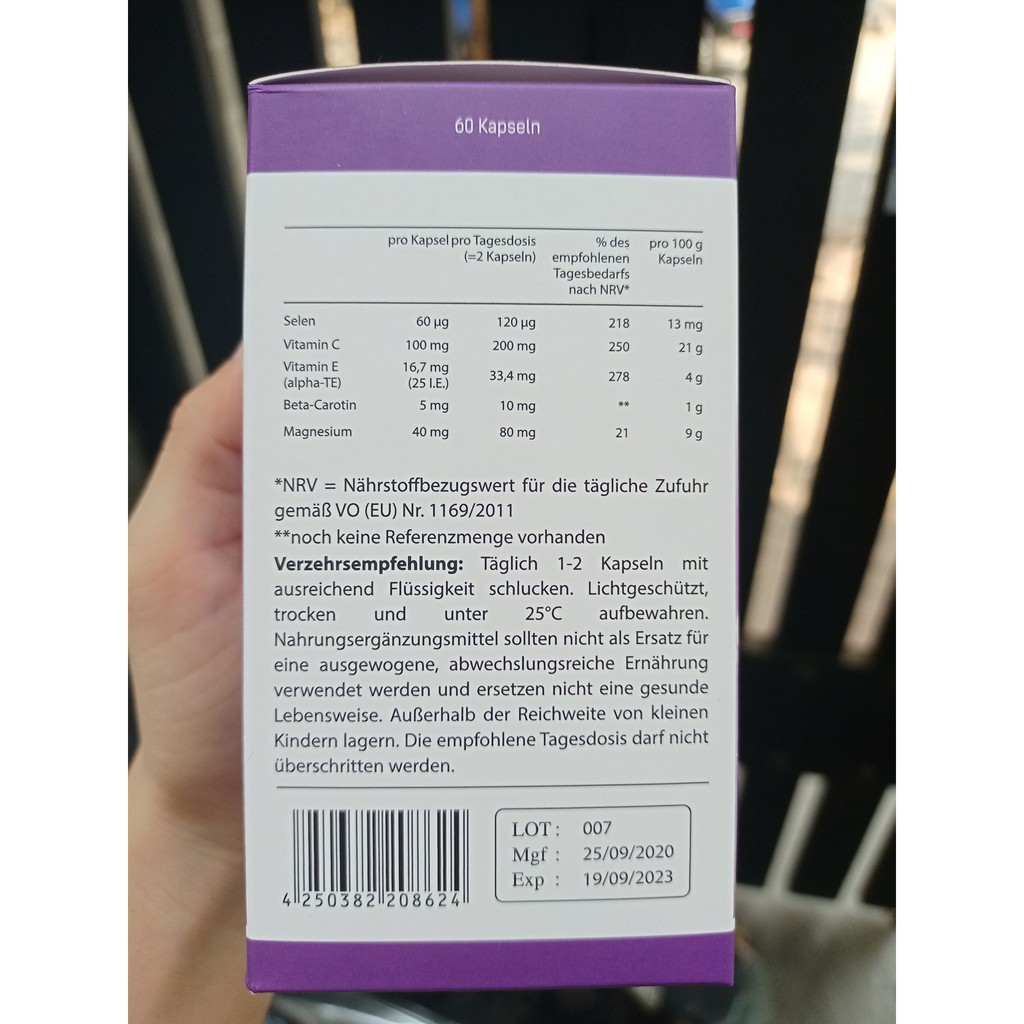 Viên Uống Cân Bằng Nội Tiết Tố, Đẹp Da,Chông Lão Hóa, Giảm Nám Da Sanct Bernhard Selen Plus ACE (60 viên) 0305670