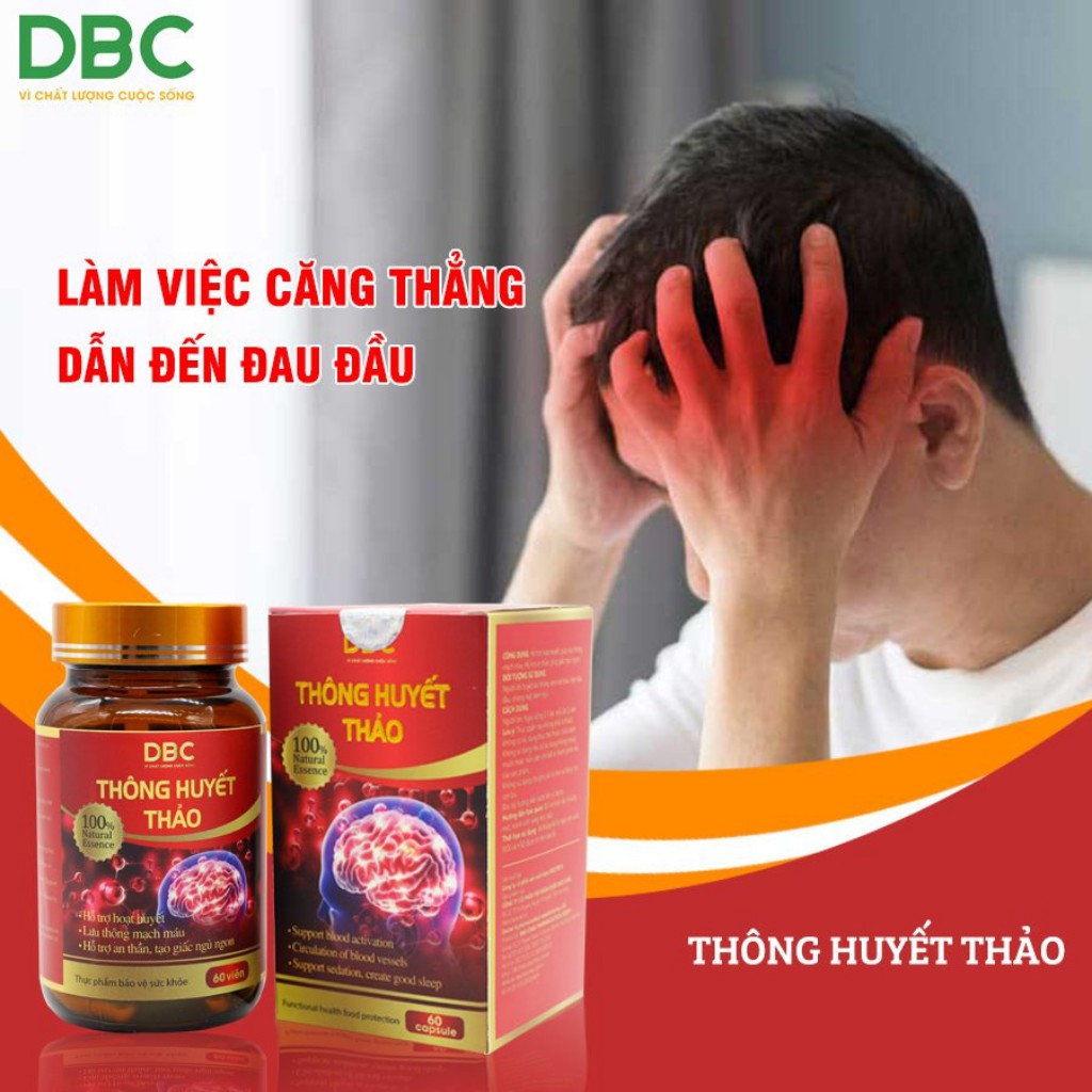 Hoạt Huyết Dưỡng Não Thông Huyết Thảo DƯỢC BẢO CHÂU Hỗ Trợ An Thần Lưu Thông Mạch Máu Giúp Ngủ Ngon Sâu Giấc 30/60 Viên