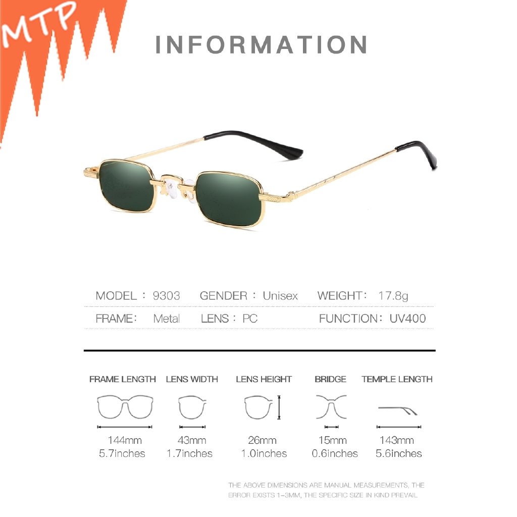 [cod] Hip-hop Sunglasses Bright Sunglasses Unisex Metal Frame Sunglasses | BigBuy360 - bigbuy360.vn