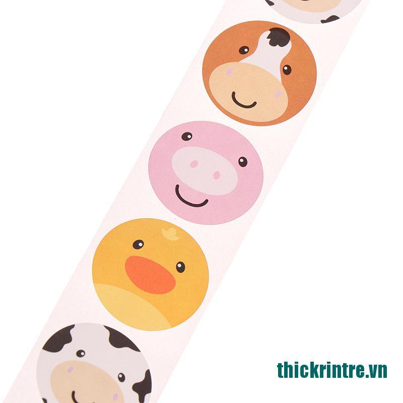 (Mới) 500 Miếng Dán Hình Động Vật Nông Trại Cho Bé
