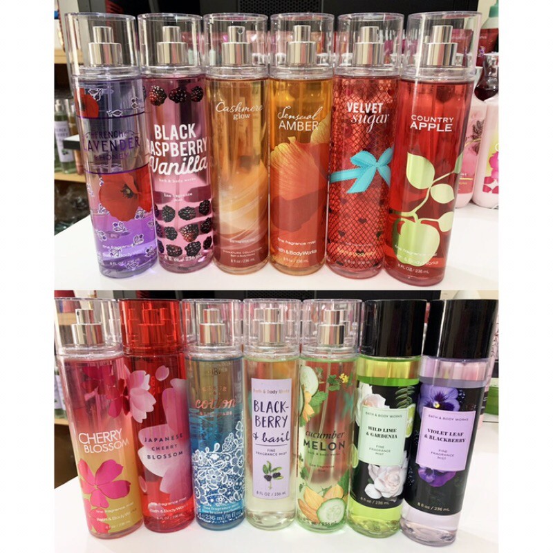 [Chọn mùi -10ml] Mẫu thử mini Xịt thơm toàn thân lưu hương nước hoa Bath and Body Works