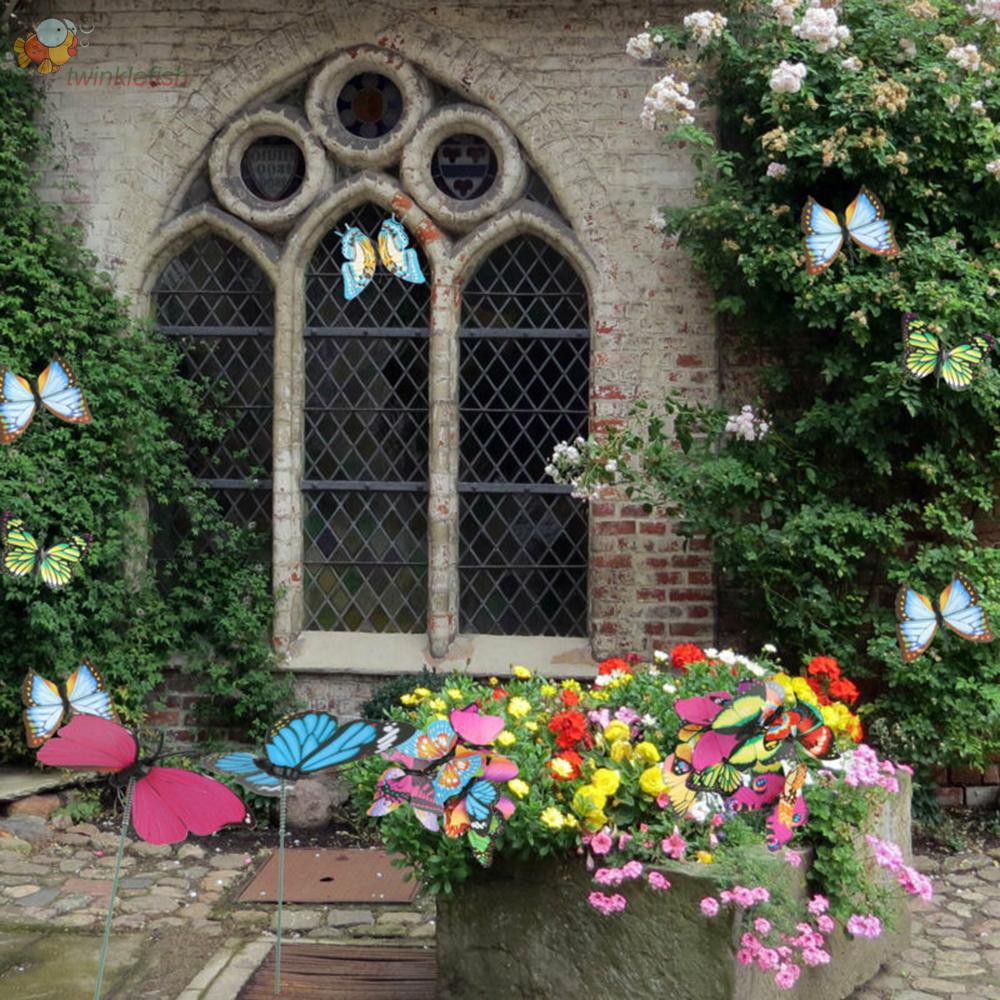 Set 50 Bươm Bướm Giả Nhiều Màu Trang Trí Sân Vườn