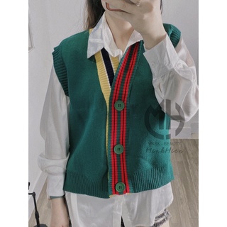 Áo len gile xanh lá🌺