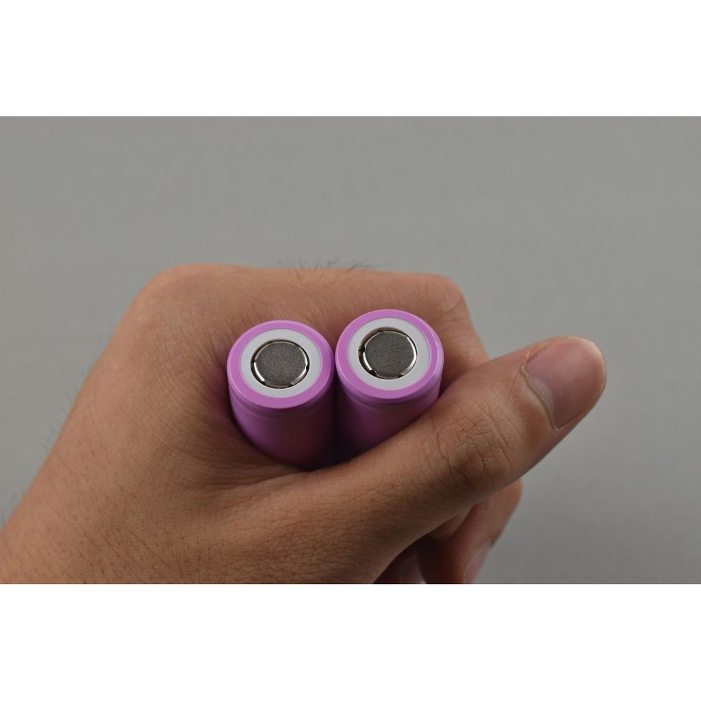 1 viên Pin Sạc 18650 màu hồng, loại tốt 3.7v dùng cho quạt sạc mini, đèn pin