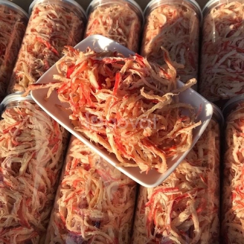 Mực Xé Sợi Hấp Nước Dừa Hũ 250gr