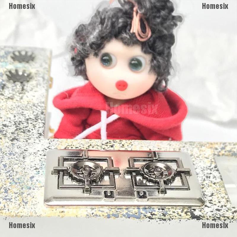 [HoMSI] 1Set 1:12 Dollhouse Miniature Gas Stove Metal Model Toy Doll House Decor SUU
