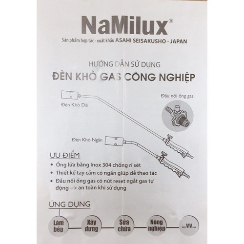 Bộ đèn khò gas công nghiệp Namilux