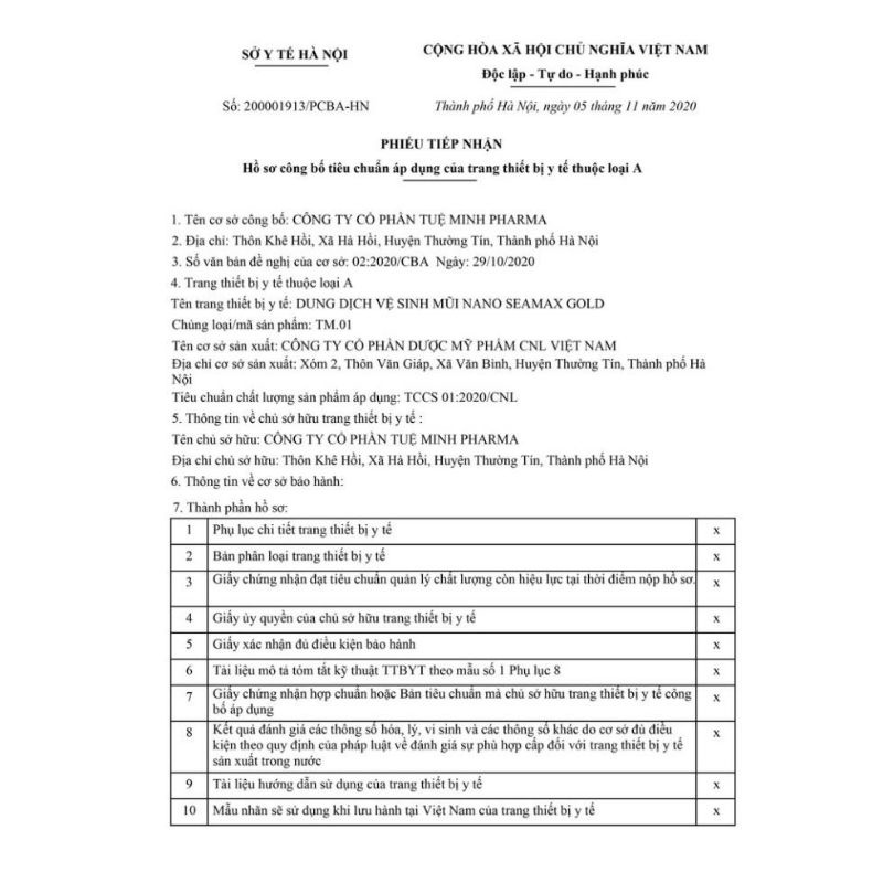 Nano Seamax Family dung dịch nước muối biển xịt vệ sinh mũi lọ 75ml