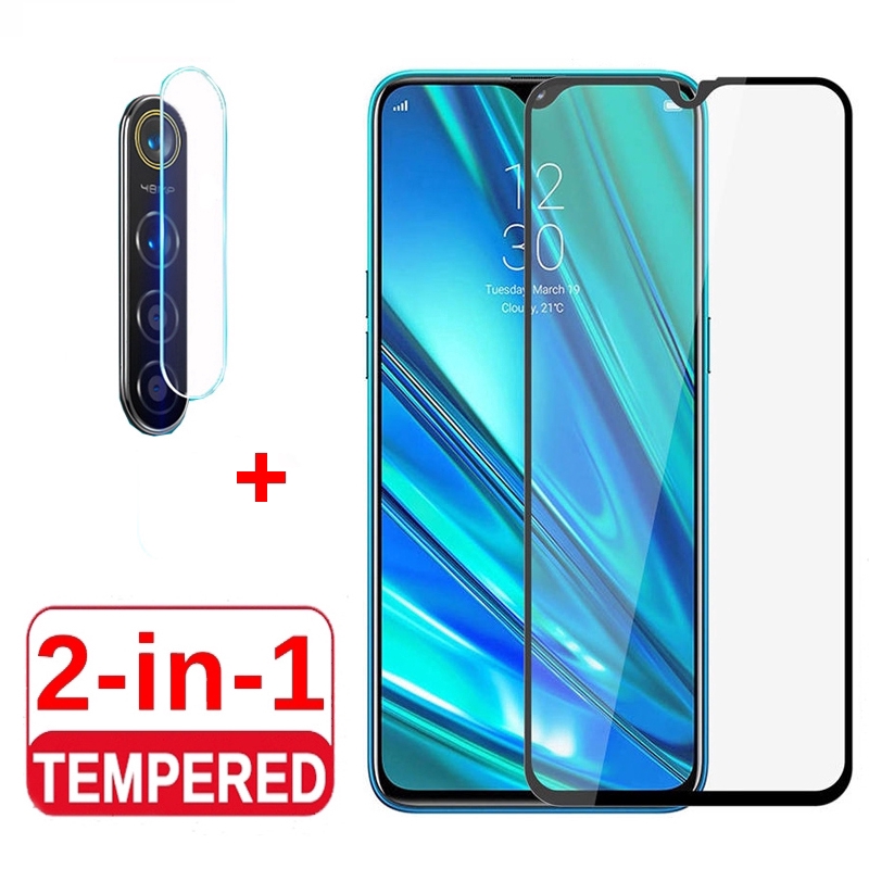 Realme 5i 5s 3i Tempered Glass Realme 5 3 2 X2 Pro C2 C1 U1 Full Glue Screen Protector Glass Film