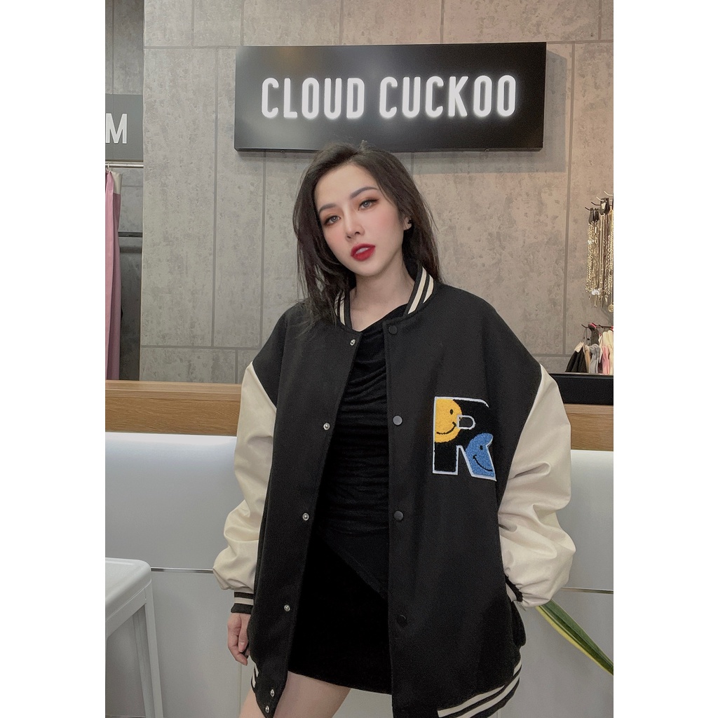 Áo Khoác Bomber Unisex Thêu Chữ Bông Nhiều Màu - Mã Số: W50