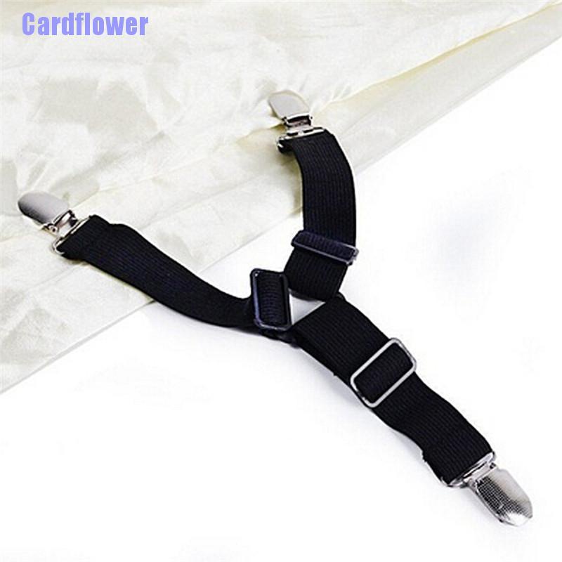 Cardflower  2pcsTriangle Suspender Holder Bed Mattress Sheet Straps Clips Grippers Fasteners