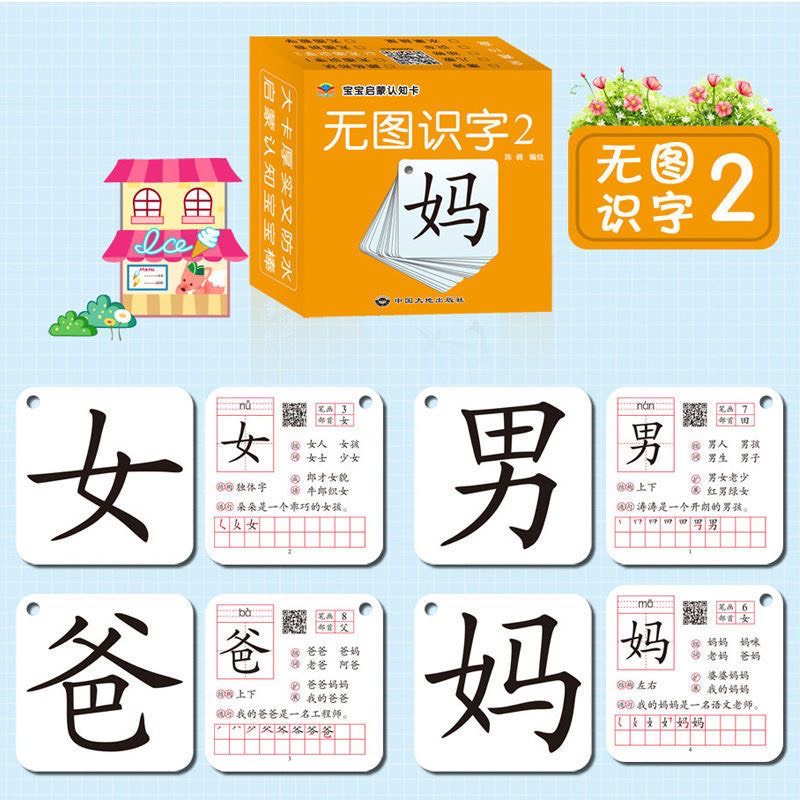 Flashcard tiếng Trung- Bộ thẻ mẹo nhớ 90 chữ Hán thông dụng nhất có file nghe