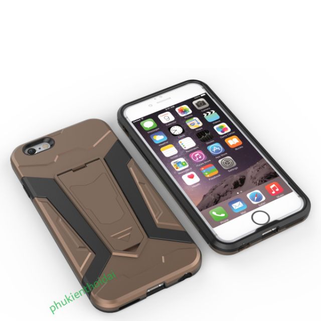 Iphone 6 / 6s ốp lưng chống sốc Iron Man Pro cao cấp giá đỡ xem phim