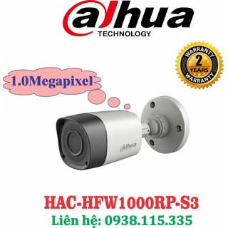 Camera HDCVI/HDTVI/AHD/Analog hồng ngoại 1.0 Megapixel HAC-HFW1000RP-S3