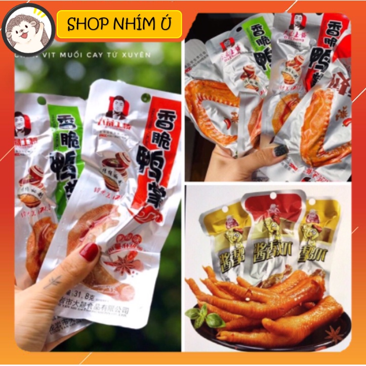 Combo: 10 cánh vịt - chân vịt - cổ vịt - chân gà cay Tứ Xuyên